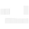 vidaXL Conjunto de mueble para TV de pared 4 pcs Madera de ingenier&iacute;a