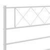 vidaXL Estructura cama sin colch&oacute;n con cabecero metal blanco 90x200 cm
