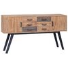 vidaXL Aparador de madera de teca maciza 110x30x75 cm