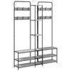 vidaXL Perchero con banco para zapatos Sonoma gris 143 x 30 x 199,5 cm