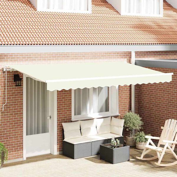 vidaXL Toldo Retr&aacute;ctil Crema 350 x 200 cm tela