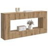vidaXL Mesa Consola Rayado Roble Artesanal 155 x 29 x 74 cm