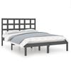 vidaXL Estructura de cama de madera maciza de pino gris 200x200 cm