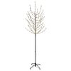 vidaXL &Aacute;rbol de Navidad LED Negro 47 x 210 cm Acero 180 LED