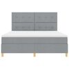 vidaXL Cama tipo Box Spring con colch&oacute;n Gris Claro 180 x 200 cm tela