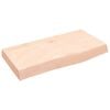 vidaXL Encimera de ba&ntilde;o madera maciza sin tratar 60x30x(2-6) cm
