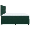 vidaXL Cama box spring con colch&oacute;n terciopelo verde oscuro 200x200 cm