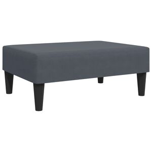 vidaXL Reposapi&eacute;s de terciopelo gris oscuro 77x55x31 cm