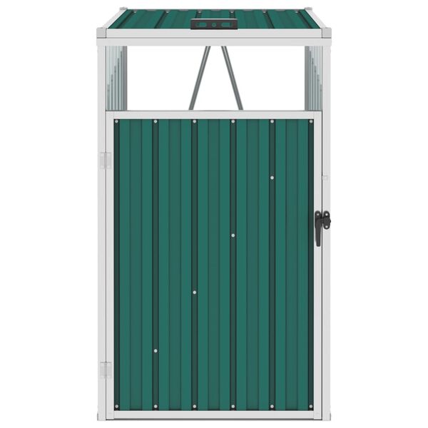vidaXL Cobertizo para contenedor de basura acero 72x81x121 cm