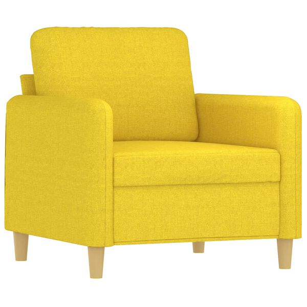vidaXL Sill&oacute;n de tela amarillo claro 60 cm