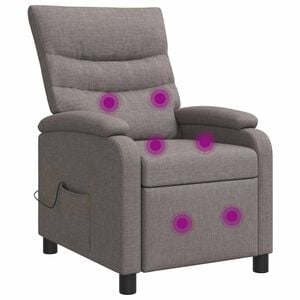 vidaXL Silla de masajes reclinable Topo Tela