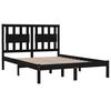 vidaXL Estructura de cama de madera maciza de pino negra 200x200 cm
