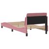 vidaXL Estructura de cama con cabecero Dover terciopelo rosa 80x200 cm