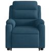 vidaXL Sill&oacute;n reclinable elevable de terciopelo azul