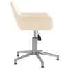 vidaXL Silla de comedor giratoria de terciopelo crema