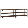 vidaXL Mueble de TV madera contrachapada roble ahumado 160x30x50 cm