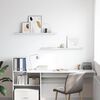vidaXL Estante de pared con estante 2 pcs M&aacute;rmol 100 x 9 x 3 cm