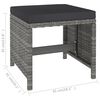 vidaXL Set comedor jard&iacute;n 6 pzas rat&aacute;n sint&eacute;tico y madera acacia gris
