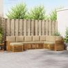 vidaXL Conjunto de Sof&aacute; Seccional con coj&iacute;n 8 pcs Natural y Beige