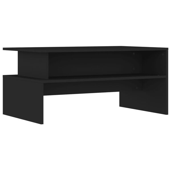 vidaXL Mesa de centro madera de ingeniería negro 90x55x42,5 cm