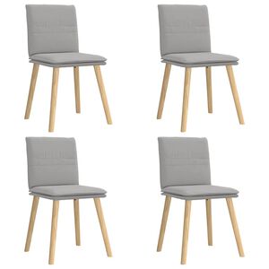 vidaXL Sillas de comedor 4 uds tela gris nube