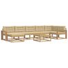 vidaXL Conjunto de sof&aacute;s de exterior 8 uds. y Beige