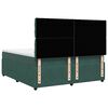 vidaXL Cama box spring con colch&oacute;n terciopelo verde oscuro 180x200 cm
