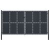 vidaXL Puerta de jard&iacute;n de acero 400 x 175 cm antracita