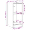 vidaXL Armario auxiliar puertas de vidrio marr&oacute;n roble 35x37x75,5 cm