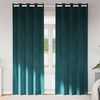 vidaXL Cortinas opacas 2 pcs Verde oscuro 140 x 260 cm Terciopelo