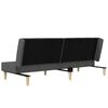 vidaXL Sof&aacute; cama de 2 plazas tela gris oscuro