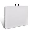 vidaXL Mesa de jard&iacute;n plegable HDPE blanca 180x75x74 cm