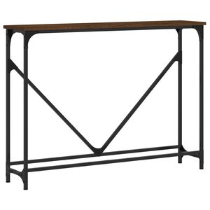 vidaXL Mesa consola madera de ingenier&iacute;a marr&oacute;n roble 102x22,5x75 cm