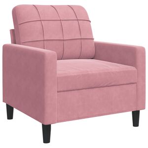 vidaXL Sill&oacute;n de terciopelo rosa 60 cm