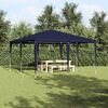 vidaXL Carpa de Fiesta Azul 400 x 400 x 266 cm Polietileno y Acero