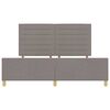 vidaXL Estructura de cama con cabecera Taup&eacute; 180 x 200 cm tela