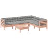vidaXL Set de sof&aacute;s jard&iacute;n 7 pzas con cojines madera abeto Douglas