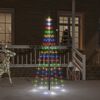 vidaXL &Aacute;rbol de Navidad en asta de bandera 108 LED de colores 180 cm