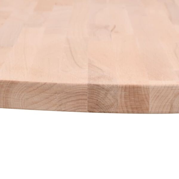 vidaXL Tablero redondo de madera maciza de haya &Oslash;50x2,5 cm