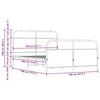vidaXL Estructura de cama sin colchón metal roble ahumado 140x190 cm