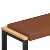 vidaXL Coj&iacute;n de banco Cuero sint&eacute;tico Marr&oacute;n Profundidad 35 cm