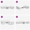 vidaXL Conjunto de sof&aacute;s de exterior 8 pcs Gris Natural y Claro