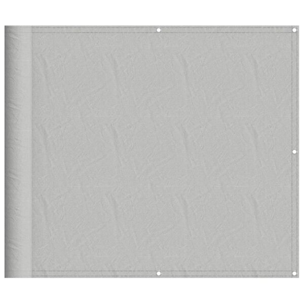 vidaXL Pantalla de balc&oacute;n 100% poli&eacute;ster Oxford gris claro 90x300 cm