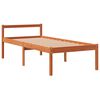 vidaXL Cama para mayores madera maciza de pino marr&oacute;n cera 90x200 cm