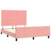 vidaXL Estructura de cama sin colch&oacute;n terciopelo rosa 140x200 cm