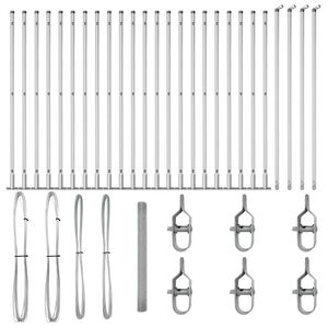 vidaXL Poste de Valla Plateado