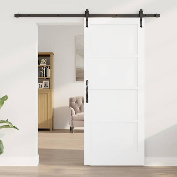 vidaXL Puerta Corredera ORKDAL y Negro 83 x 202 cm