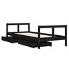 vidaXL Estructura de cama ni&ntilde;os con cajones madera pino negro 80x200cm