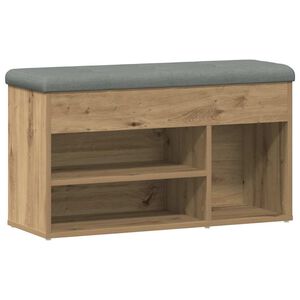 vidaXL Banco zapatero madera de ingeniería roble artisan 82x32x45,5 cm