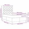 vidaXL Cama tipo Box Spring con colch&oacute;n Gris oscuro 120 x 190 cm tela